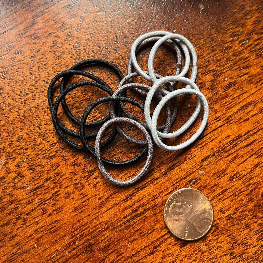 Black and gray hair elastics NWOT *Free in bundle*